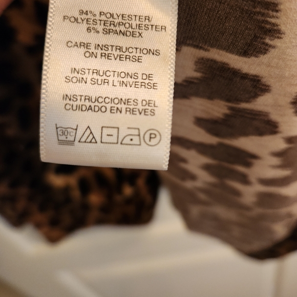 MICHEAL KORS LEOPARD PRINT BABYDOLL LONGSLEEVE DRESS SZ SP - Picture 5 of 6